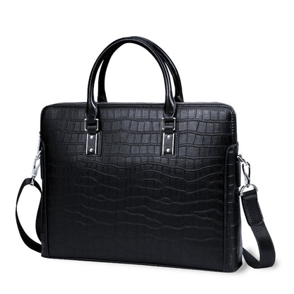Men's Handbag Fashion Shoulder Bag Genuine Cowhide Leather Computer Bag Business Large Capacity Crossbody Briefcase 