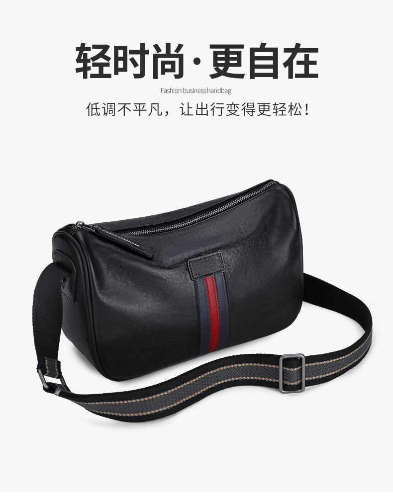 メンズショルダーバッグ 牛皮本革 ファッション カジュアル 通勤 男性用斜めがけバッグ