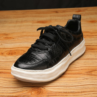 ワニ腹の皮メンズ靴本革革靴	ファッションスポーツカジュアルシューズ