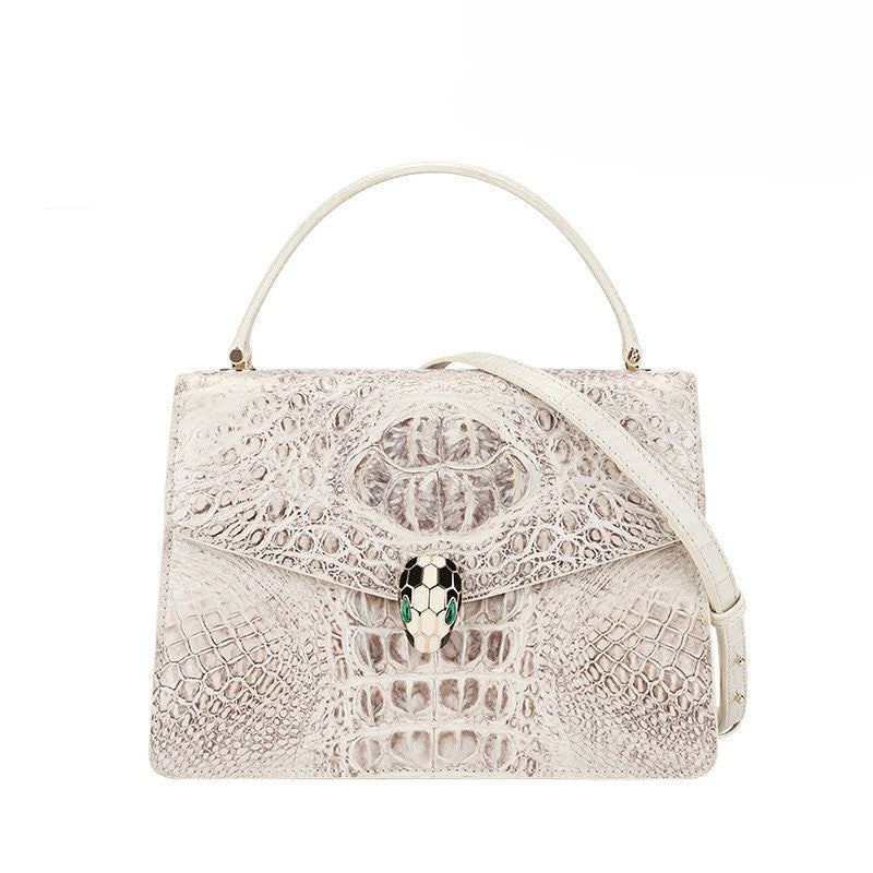 Genuine leather women's bag crocodile skin shoulder bag handbag shoulder bag crossbody bag goes with anything