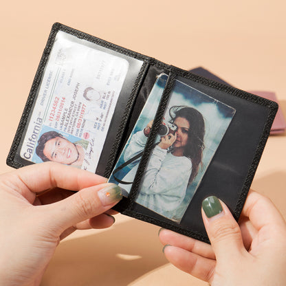 メンズカードバッグ 牛皮 薄型 シンプル カード入れRFID男性用カードクリップ