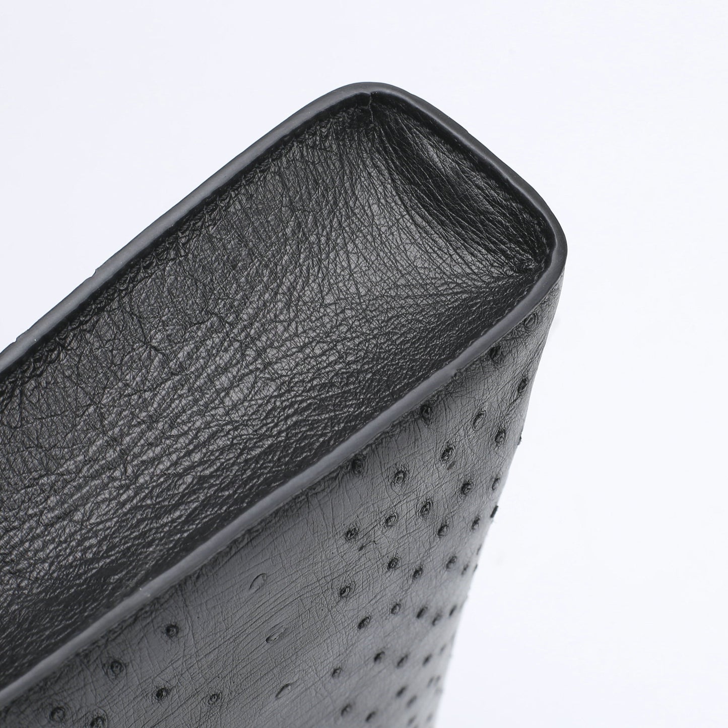 新型ダチョウの皮本革メンズハンドバッグビジネス カジュアル高品質メンズバッグ