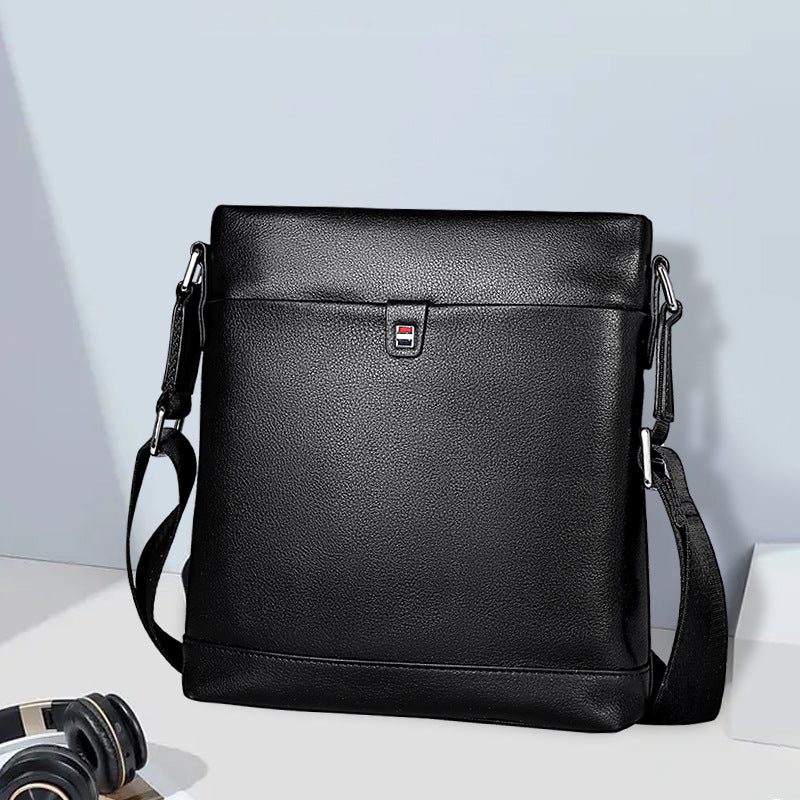 メンズショルダーバッグ 牛皮本革製 大容量 カジュアル男性用バッグ