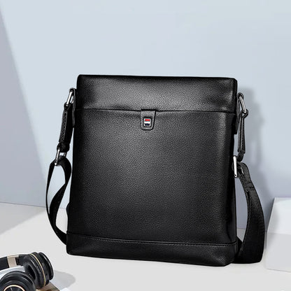 メンズショルダーバッグ 牛皮本革製 大容量 カジュアル男性用バッグ