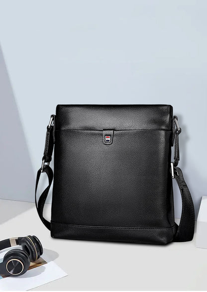 メンズショルダーバッグ 牛皮本革製 大容量 カジュアル男性用バッグ