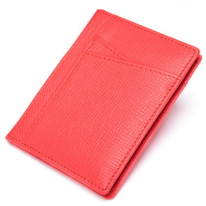 メンズカードバッグ 牛皮 薄型 シンプル カード入れRFID男性用カードクリップ