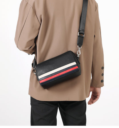 メンズショルダーバッグ 牛皮 本革製 大容量ビジネス カジュアル ファッション斜めがけバッグ