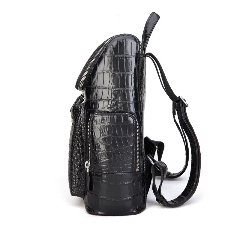 Crocodile Belly Skin Men's Backpack Large Capacity Business Commuting Casual Business Travel Bag 