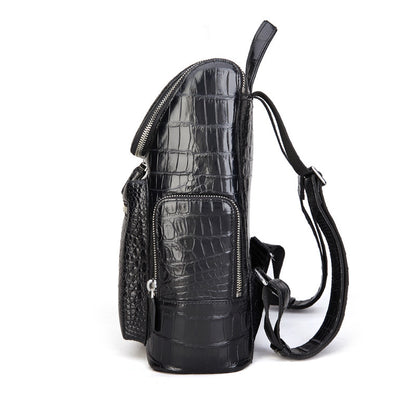 Crocodile Belly Skin Men's Backpack Large Capacity Business Commuting Casual Business Travel Bag 
