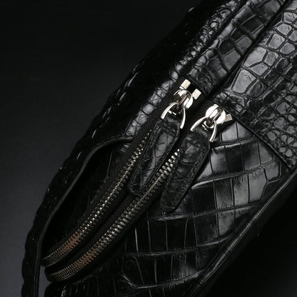 メンズバストバッグ ワニ皮 本革 大容量 アウトドア スポーツ バックパック カジュアル ファッション ウエストポーチ