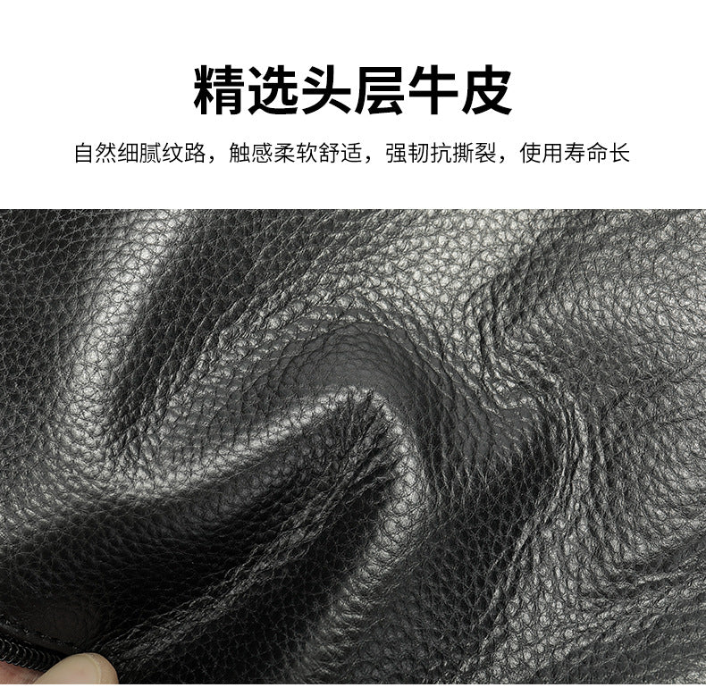 メンズバストバッグ牛皮本革製户外多機能ファッションカジュアルスポーツ男性バッグ