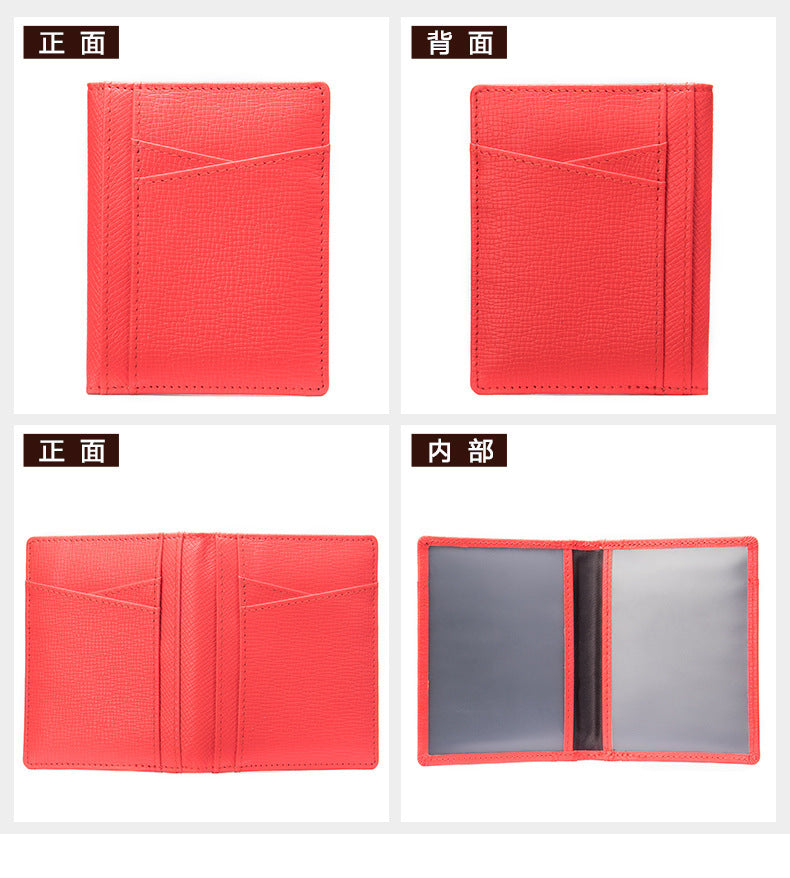 メンズカードバッグ 牛皮 薄型 シンプル カード入れRFID男性用カードクリップ