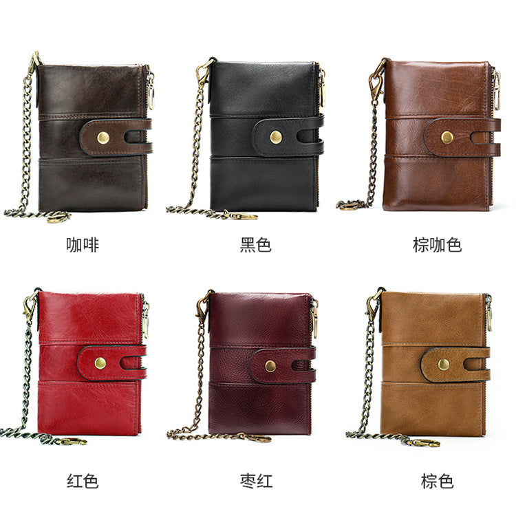 メンズ短財布 牛皮本革製 レトロ RFID盗難防止 カードバッグ