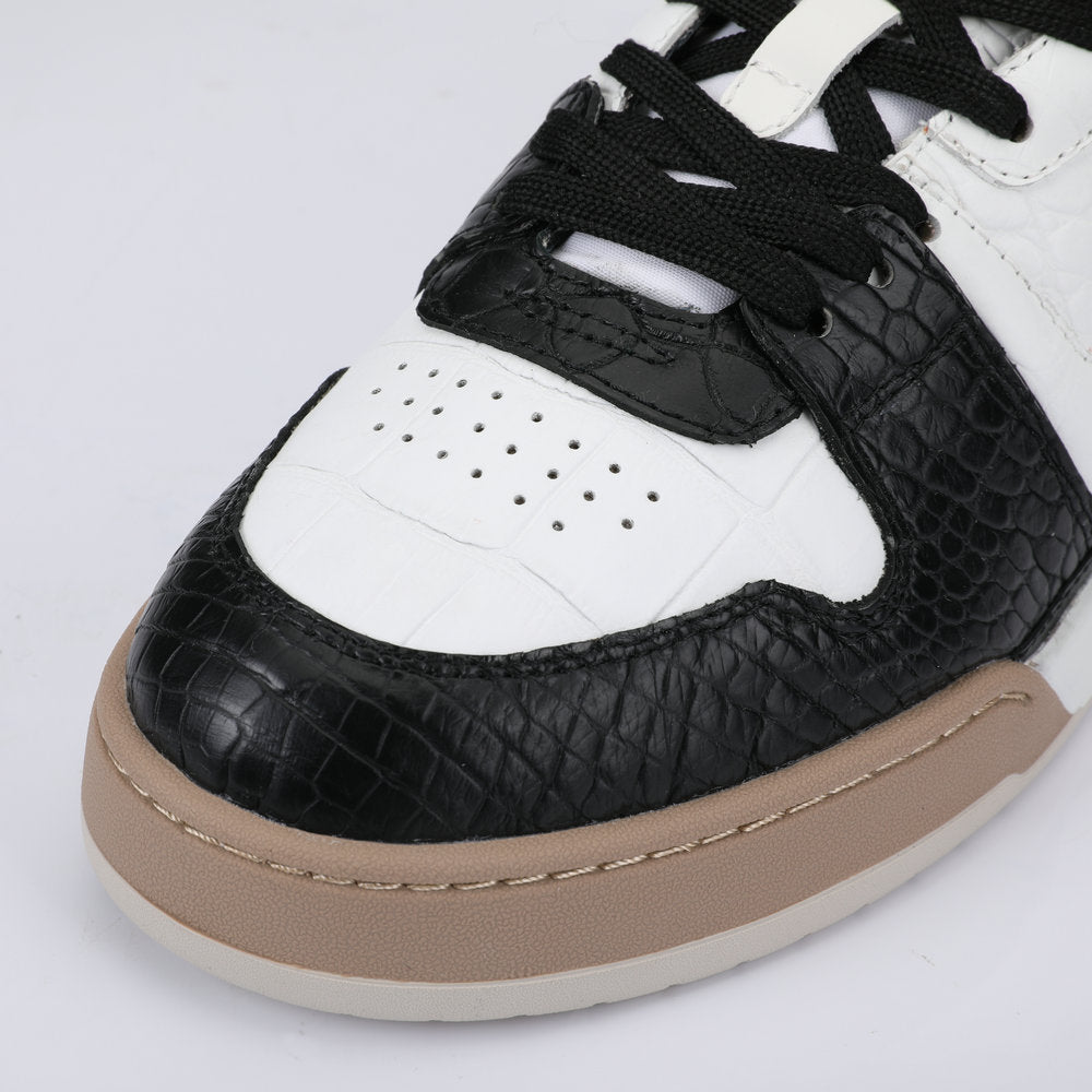 2023 New Crocodile Skin Genuine Leather Men's Shoes Fashion Casual Sports Shoes 