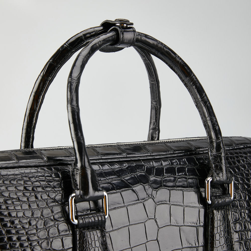 シャム鰐皮 本革メンズブリーフケース ハンドバッグ カジュアル 出張 通勤 ビジネスバッグ オフィスバッグ  ファイルバッグ 手提げかばん