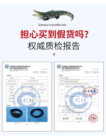 ワニ皮 メンズベルト ファッション プレートバックル 本革製男性用ベルト