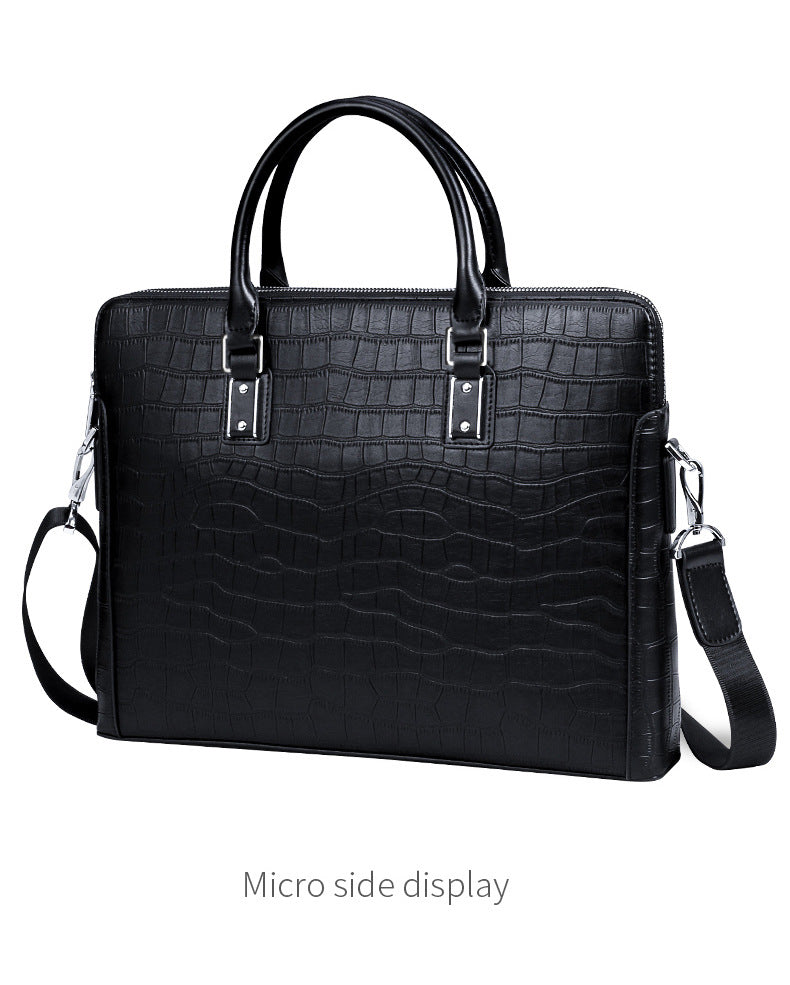 Men's Handbag Fashion Shoulder Bag Genuine Cowhide Leather Computer Bag Business Large Capacity Crossbody Briefcase 