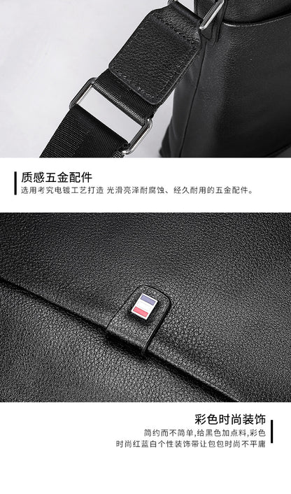 メンズショルダーバッグ 牛皮本革製 大容量 カジュアル男性用バッグ