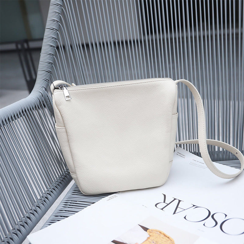 牛革ショルダーバッグトートバッグ大容量レディース斜め掛けバケツバッグ