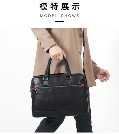 メンズブリーフケース ハンドバッグ 牛皮本革製 ビジネス カジュアル斜めがけバッグ