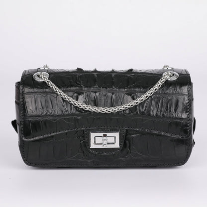 トランペット  レディース  チェーンバッグ  シャムワニ皮 斜めがけバッグ
