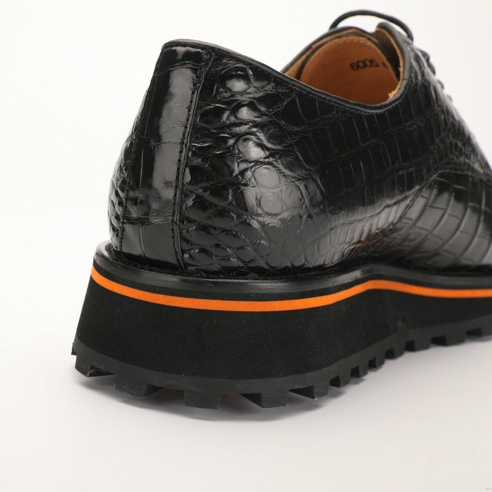 新型ワニ皮メンズ革靴 本革カジュアル厚底 滑り止め ビジネスシューズ