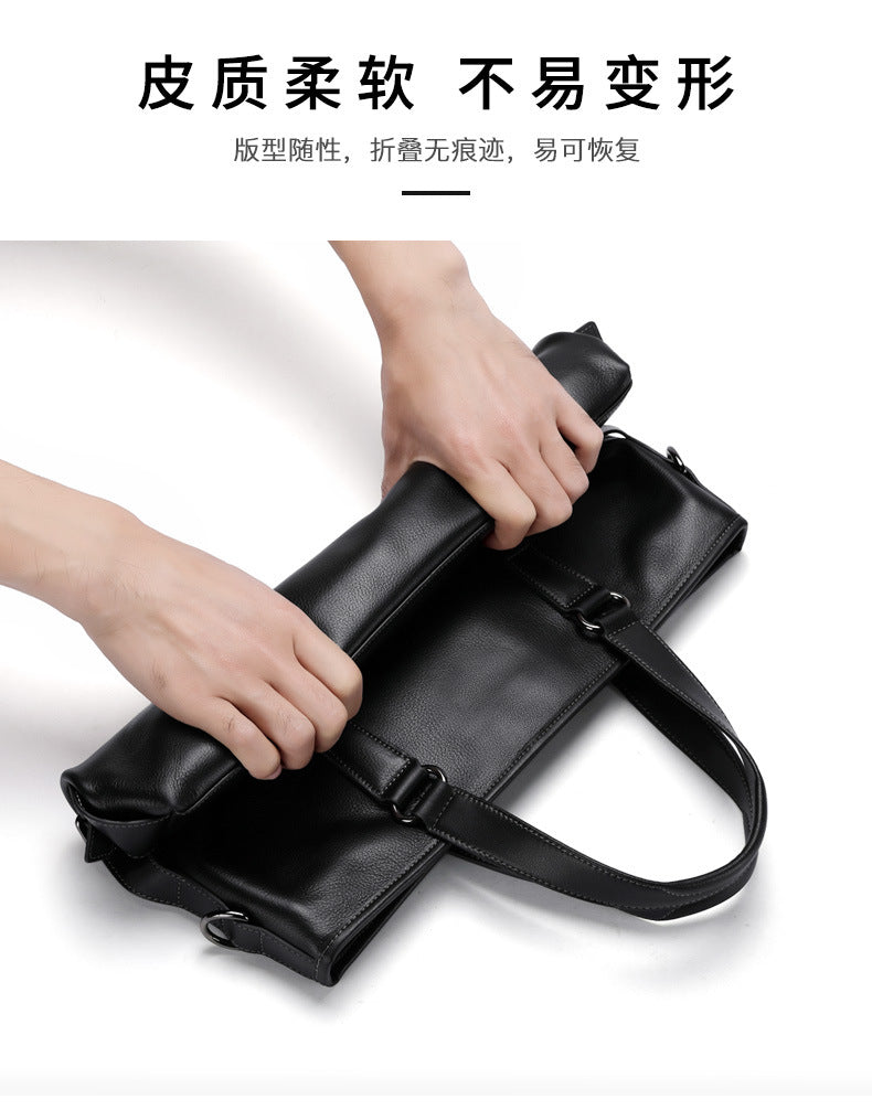 メンズハンドバッグ  牛皮本革製  パソコンバッグ カジュアル ビジネスブリーフケース斜めがけバッグ