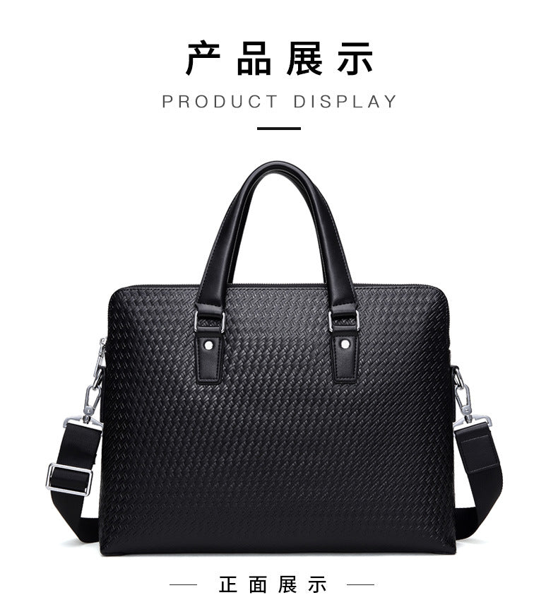 Men's handbag, handbag, genuine cowhide leather, large capacity, business computer bag, men's briefcase shoulder bag 