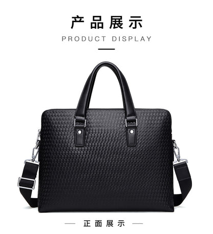 Men's handbag, handbag, genuine cowhide leather, large capacity, business computer bag, men's briefcase shoulder bag 