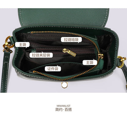 本革のレディースファッション シンプルな斜め掛けバッグトランペットバッグ牛革ショルダーバッグ.ポシェット