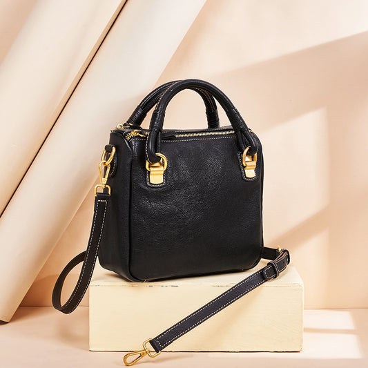 レディースバッグ本革レトロ牛革シンプルショルダーバッグ通勤ブリーフケース通勤OLハンドバッグ.カバン