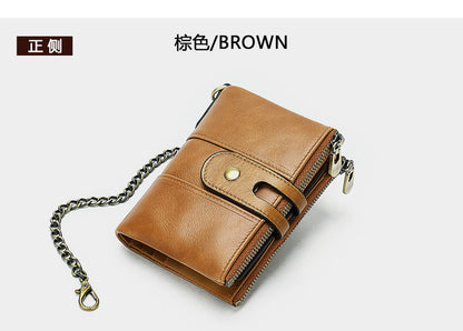 メンズ短財布 牛皮本革製 レトロ RFID盗難防止 カードバッグ