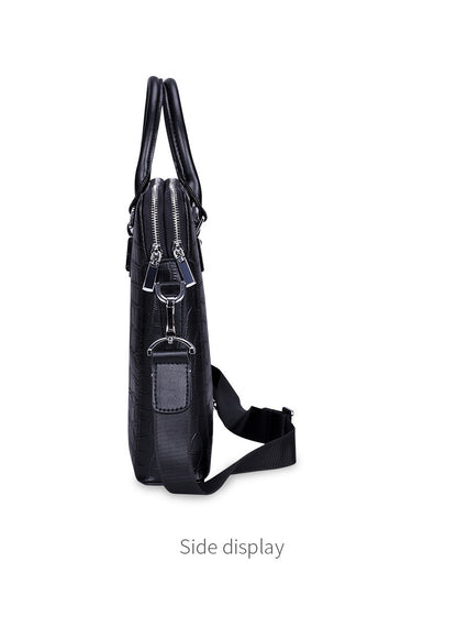 Men's Handbag Fashion Shoulder Bag Genuine Cowhide Leather Computer Bag Business Large Capacity Crossbody Briefcase 