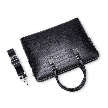 Men's Handbag Fashion Shoulder Bag Genuine Cowhide Leather Computer Bag Business Large Capacity Crossbody Briefcase 