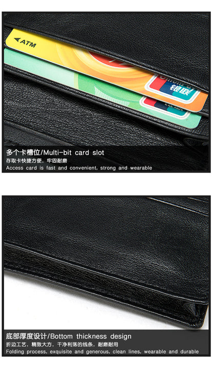 メンズ短財布羊皮韩国ファッション小銭入れカード入れ多機能男性用ウォレット