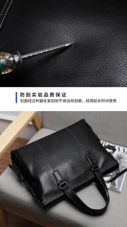 メンズハンドバッグ  牛皮本革製  パソコンバッグ カジュアル ビジネスブリーフケース斜めがけバッグ