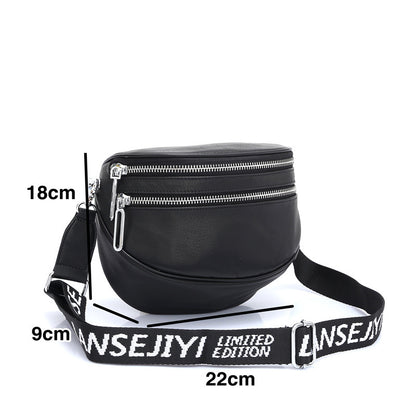 ファスナーファッション牛革ショルダーバッグ本革女性バッグスショルダーバッグ 何とでも合う