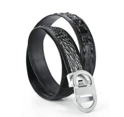 Siamese Crocodile Skin Genuine Leather Men's Belt Automatic Buckle Fashion Casual Business High Quality Men's Belt 