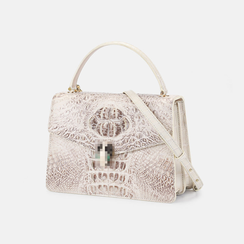 Genuine leather women's bag crocodile skin shoulder bag handbag shoulder bag crossbody bag goes with anything