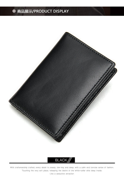 メンズ短財布羊皮韩国ファッション小銭入れカード入れ多機能男性用ウォレット