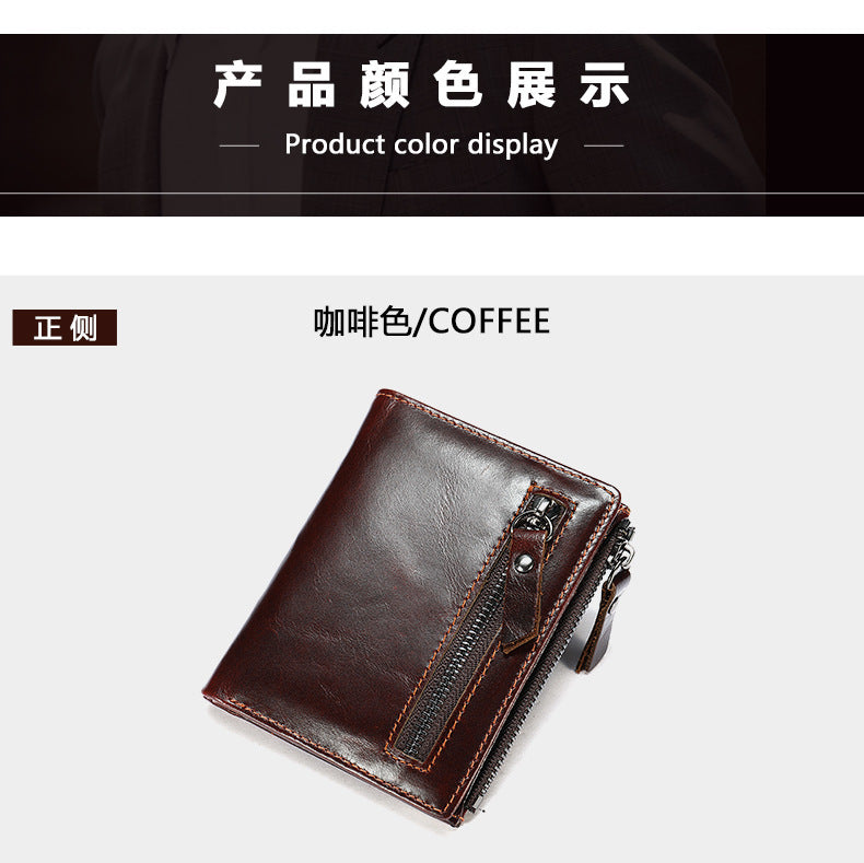 メンズ 短財布  高品質 レトロ 男性用カードバッグ ウォレット