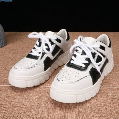 2023新品 ワニ腹の皮 メンズカジュアルシューズ 優れた通気性 ファッション厚底男性靴