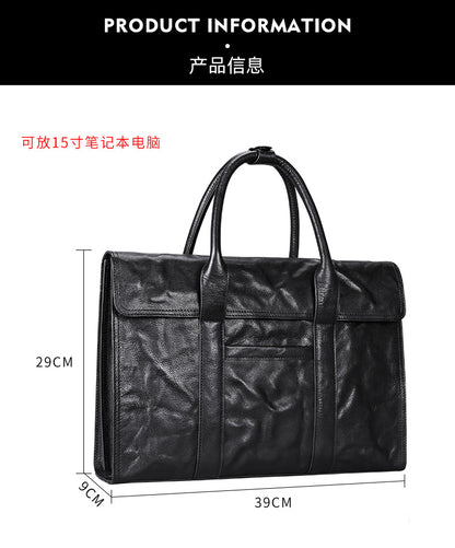 メンズハンドバッグ 牛皮本革製 高品質 大容量 ブリーフケース男性用手提げかばん