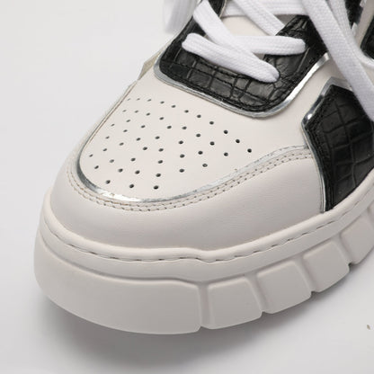 2023新品 ワニ腹の皮 メンズカジュアルシューズ 優れた通気性 ファッション厚底男性靴