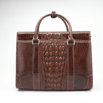 Men's briefcase Genuine crocodile leather handbag Business travel bag Office bag File bag Handbag 
