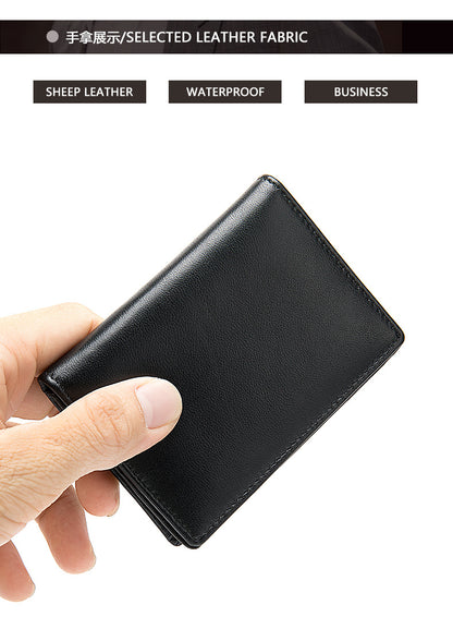 メンズ短財布羊皮韩国ファッション小銭入れカード入れ多機能男性用ウォレット