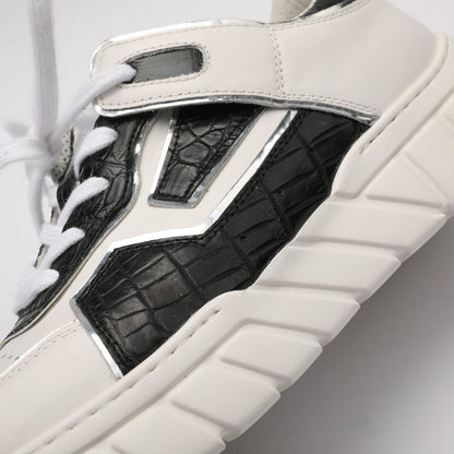 2023新品 ワニ腹の皮 メンズカジュアルシューズ 優れた通気性 ファッション厚底男性靴