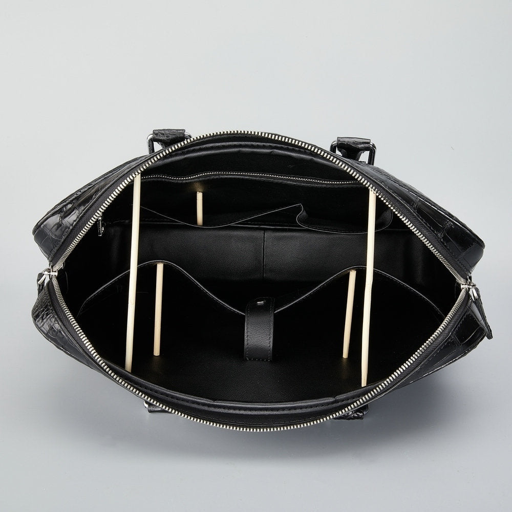 シャム鰐皮 本革メンズブリーフケース ハンドバッグ カジュアル 出張 通勤 ビジネスバッグ オフィスバッグ  ファイルバッグ 手提げかばん