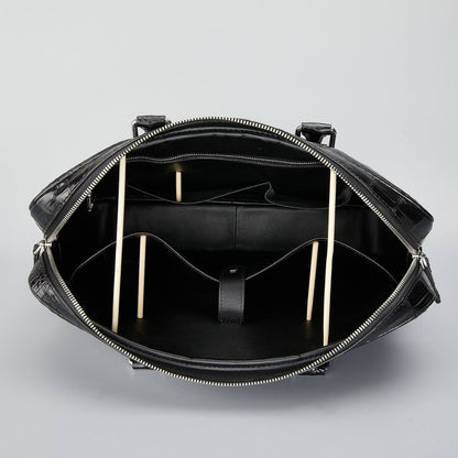 シャム鰐皮 本革メンズブリーフケース ハンドバッグ カジュアル 出張 通勤 ビジネスバッグ オフィスバッグ  ファイルバッグ 手提げかばん