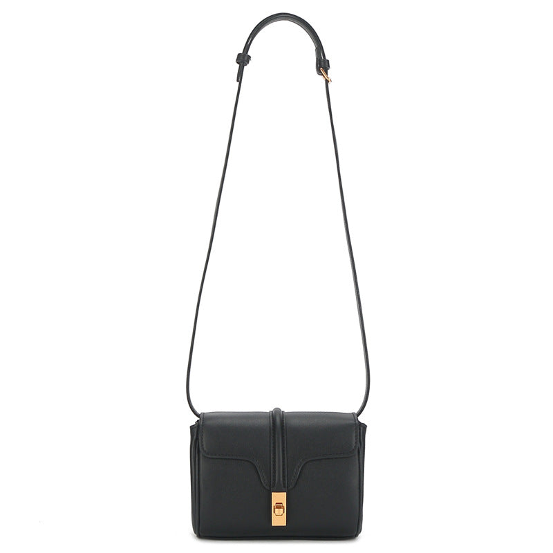 レトロ風本革レディースバッグ純色ショルダーバッグ斜めがけバッグ 何とでも合う